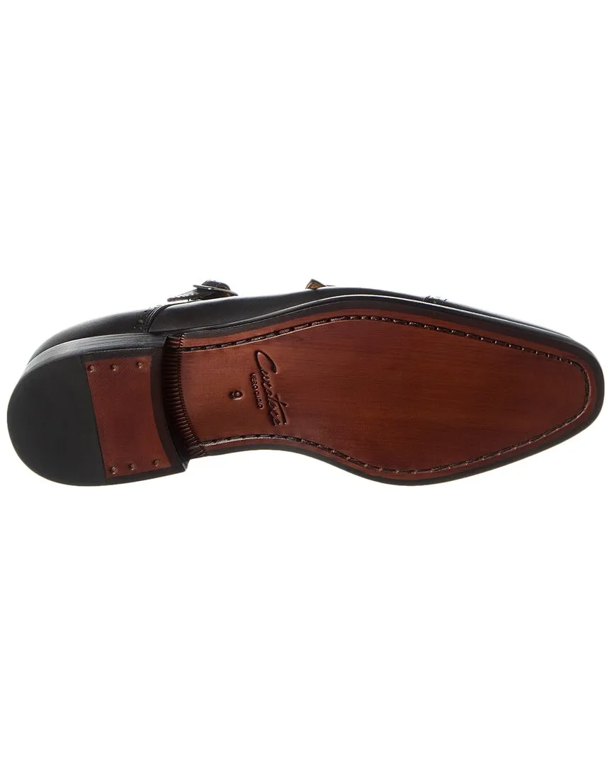 Curatore Cap Toe Double Monk Leather Loafer