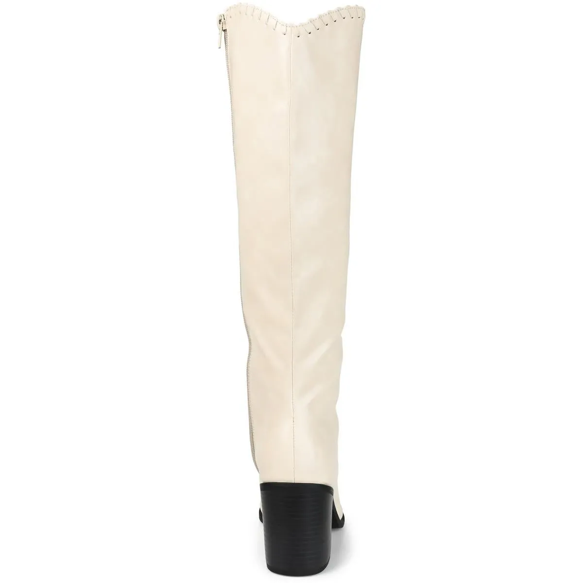 Daria Womens Faux Leather Pointed Toe Over-The-Knee Boots