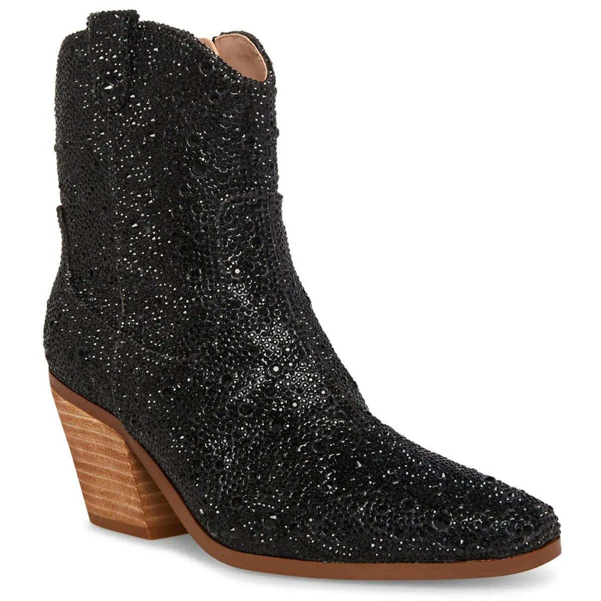 Diva  Womens Glass Stones Zipper Cowboy, Western Boots