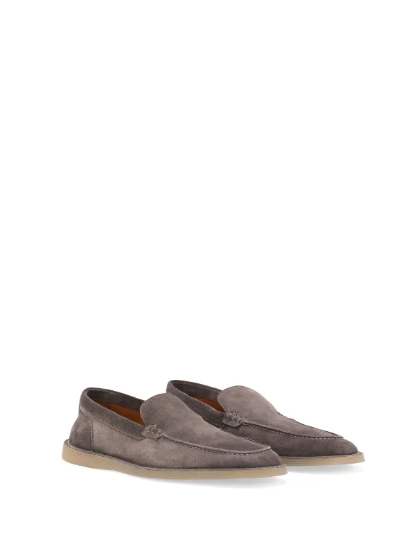 Dolce & Gabbana DG-plaque suede loafers