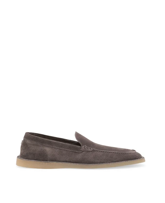 Dolce & Gabbana DG-plaque suede loafers