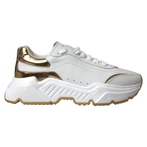 Dolce & Gabbana gold Leather Men Sneakers DAYMASTER Men's Shoes (Pre-Owned)