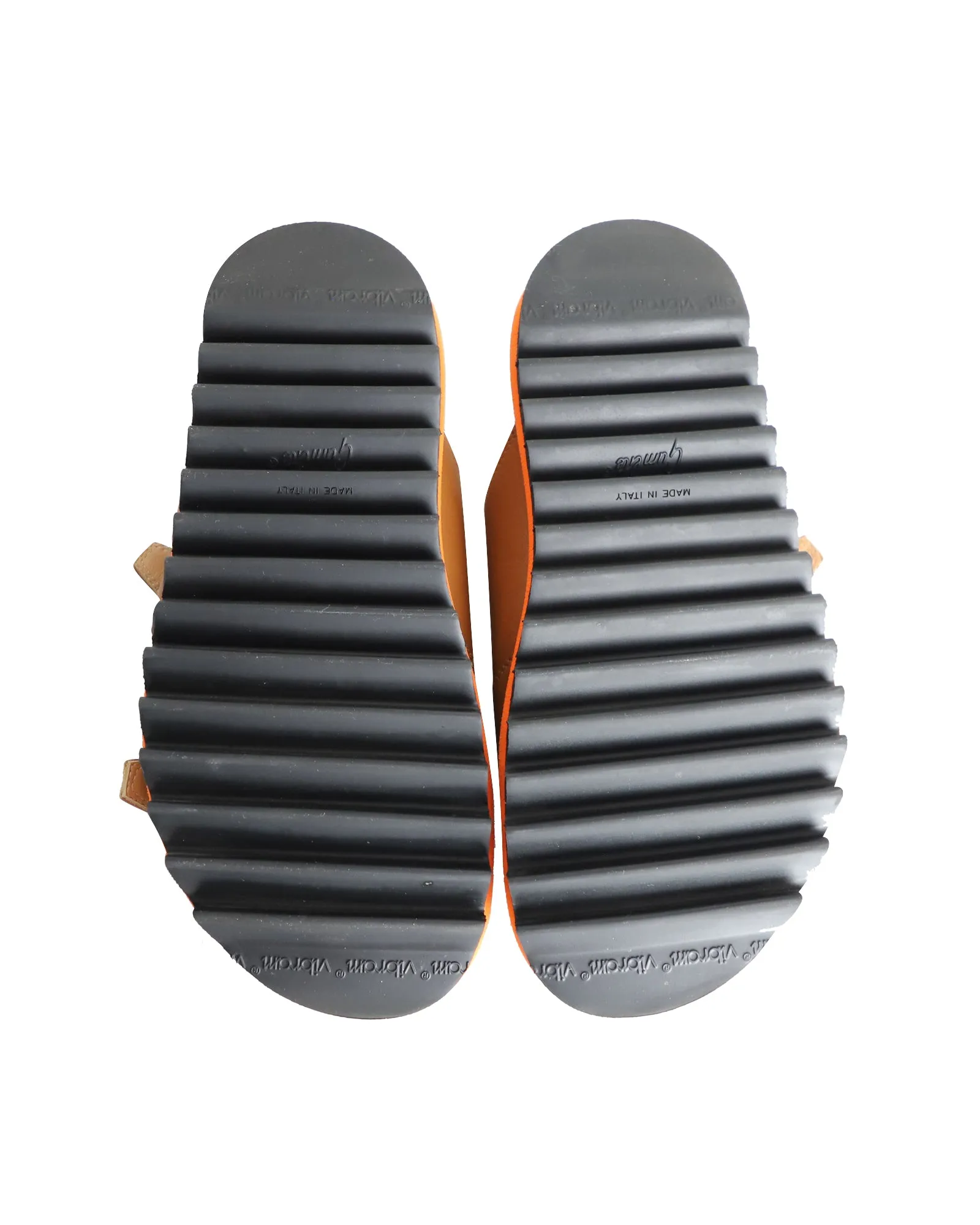 Dries Van Noten Buckled Slides in Tan Leather