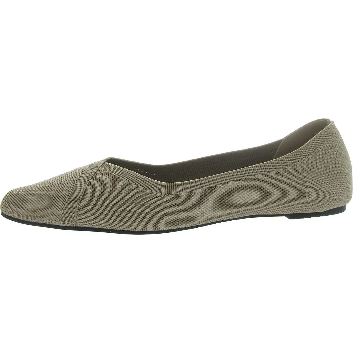 Elanna Womens Solid Knit Ballet Flats