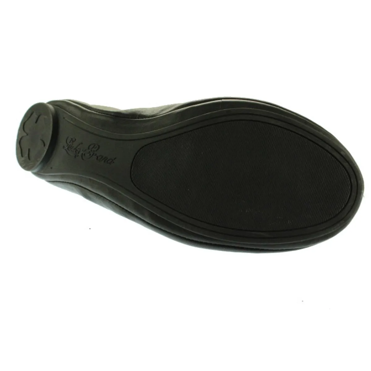 Emmie Womens Leather Round-Toe Ballet Flats