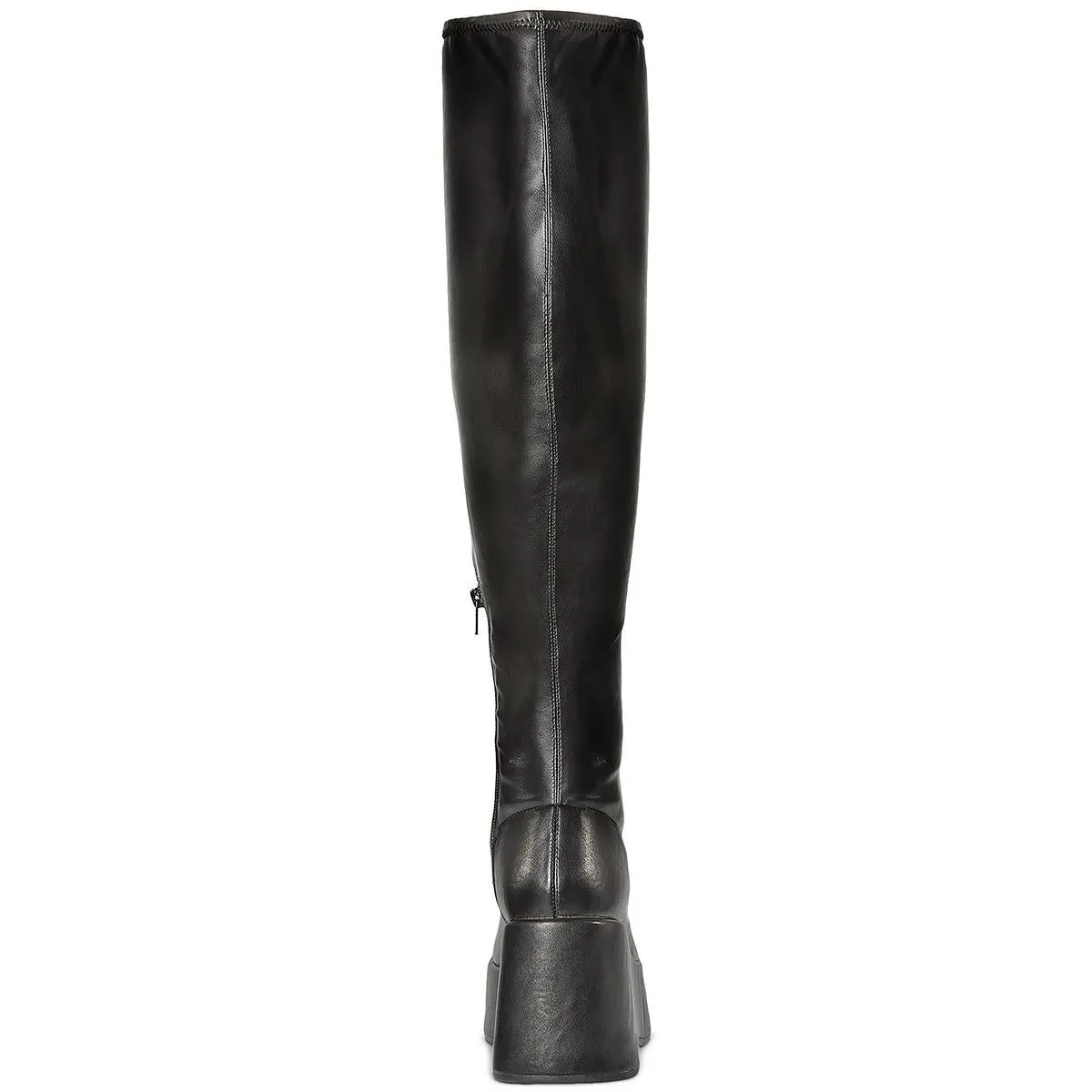Enchantt Womens Faux Leather Tall Wedge Boots