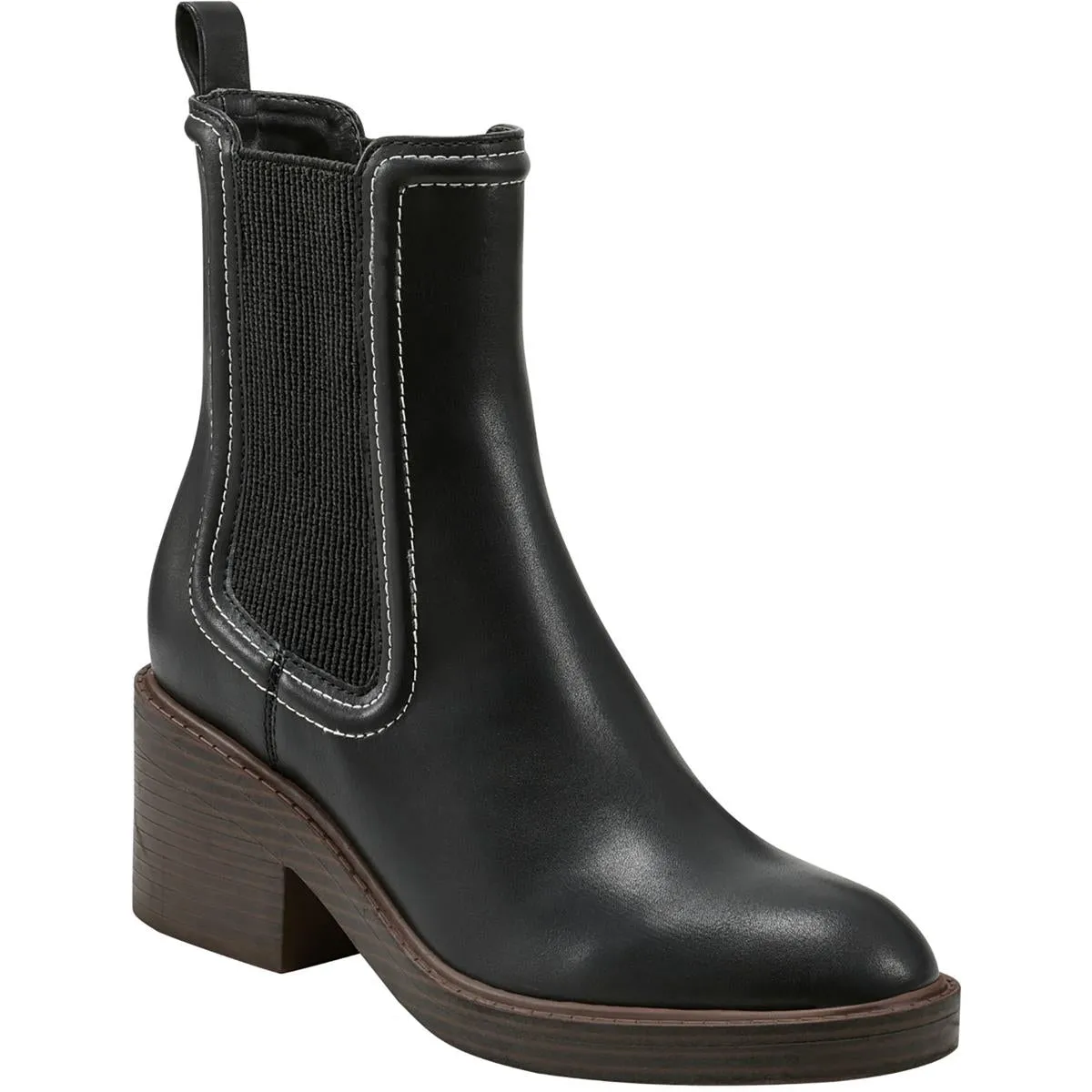 ENISY3 Womens Faux Leather Pull on Ankle Boots