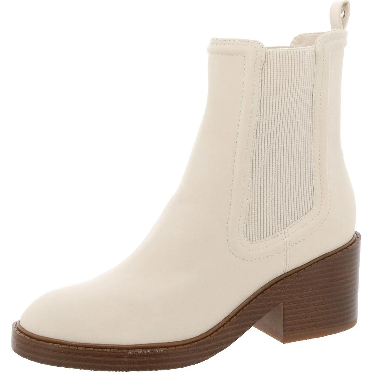 ENISY3 Womens Faux Leather Pull on Ankle Boots