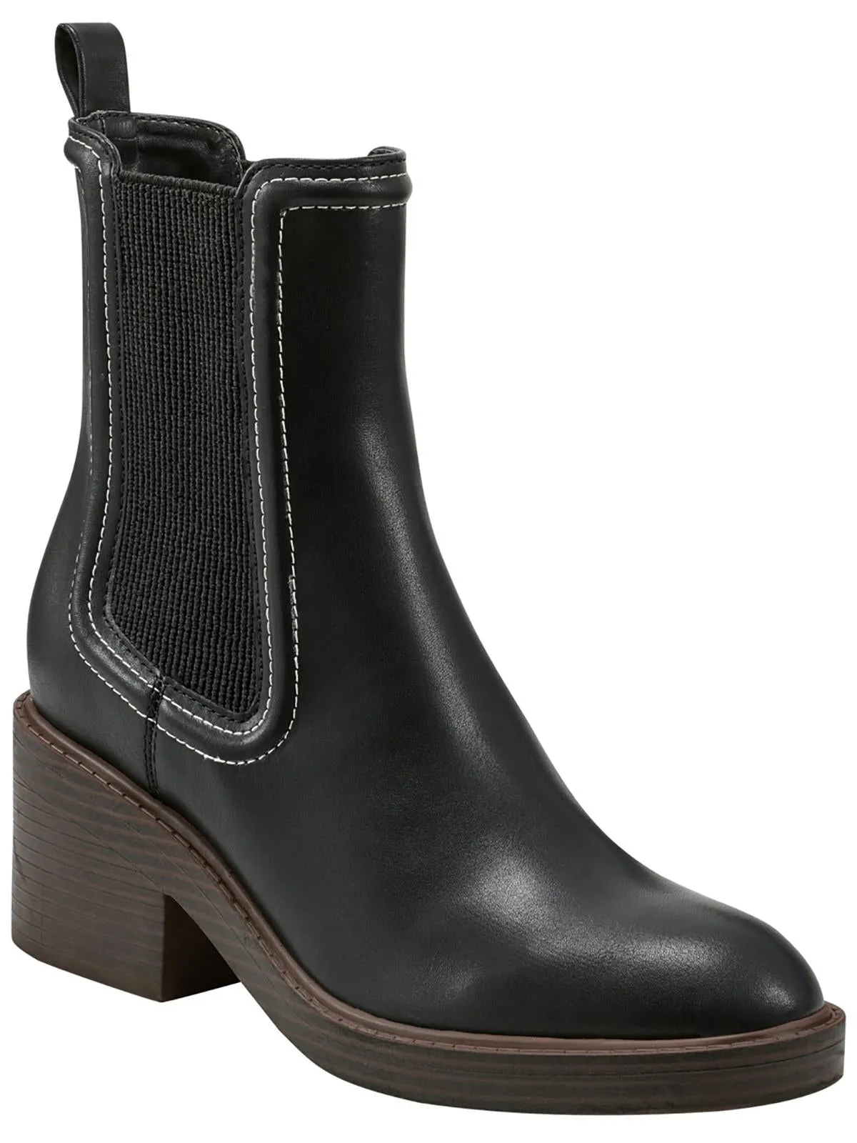 ENISY3 Womens Faux Leather Pull on Ankle Boots