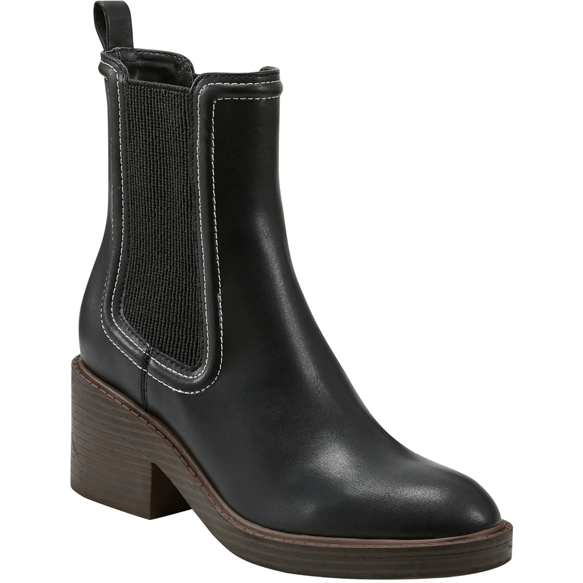 ENISY3 Womens Faux Leather Pull on Ankle Boots