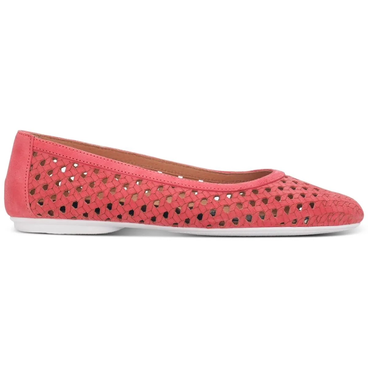 Eugene Travel Womens Leather Square Toe Ballet Flats