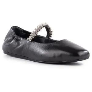 Far Too Kind Womens Embellished Leather Ballet Flats
