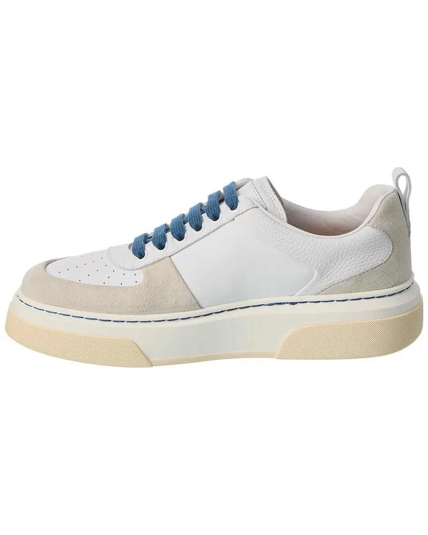 Ferragamo Cassina Lo Leather & Suede Sneaker