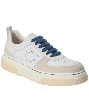 Ferragamo Cassina Lo Leather & Suede Sneaker