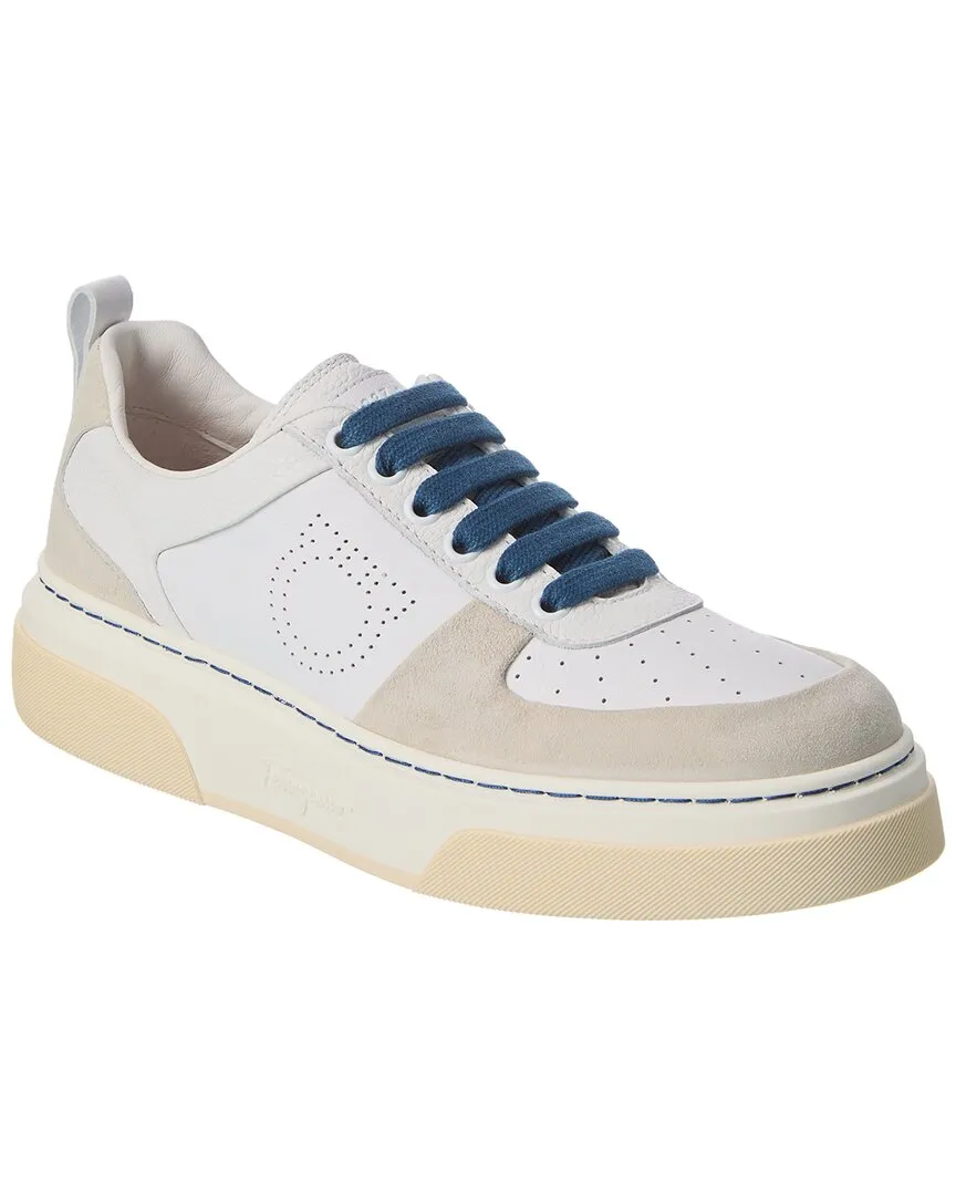 Ferragamo Cassina Lo Leather & Suede Sneaker