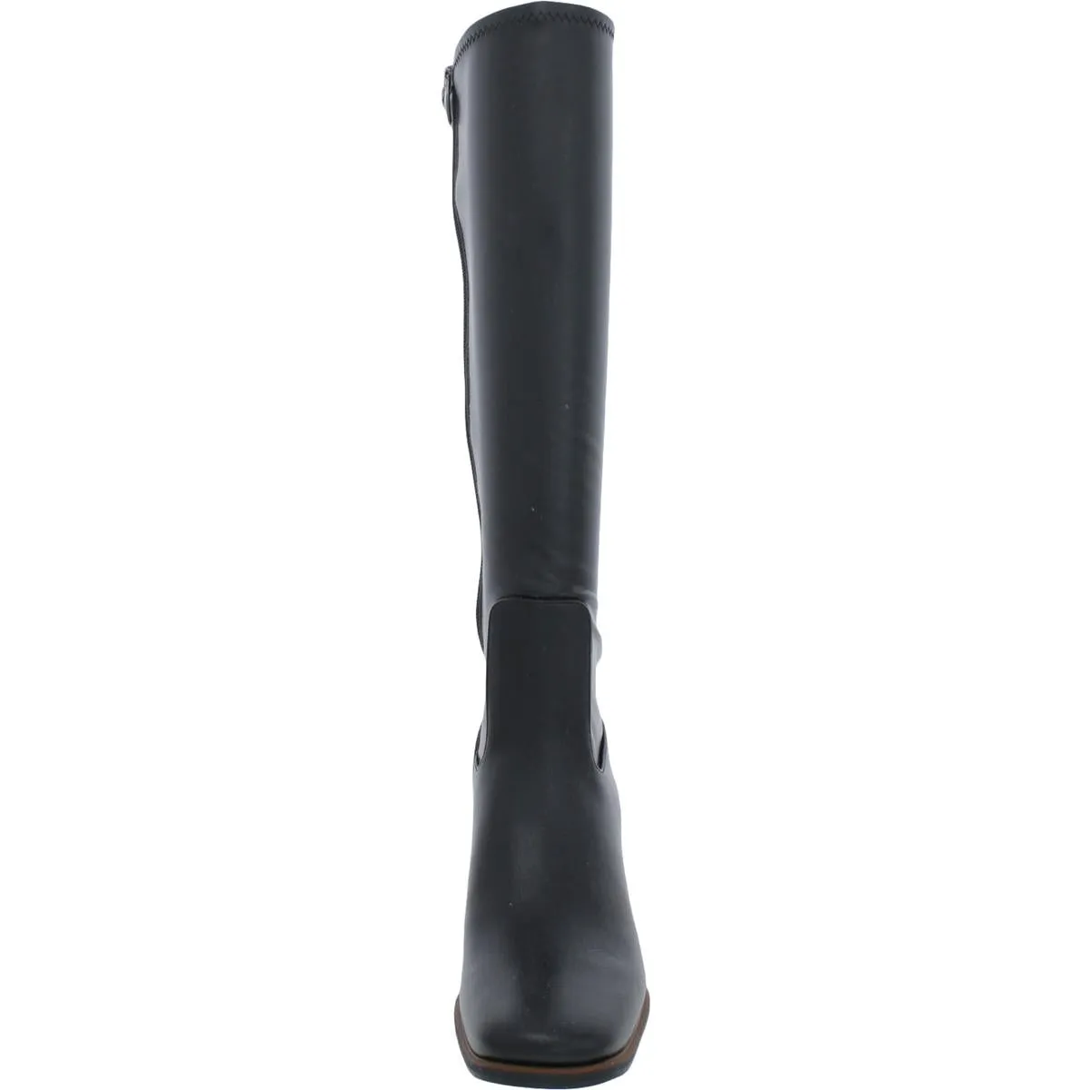 Figaro Womens Leather Square Toe Knee-High Boots