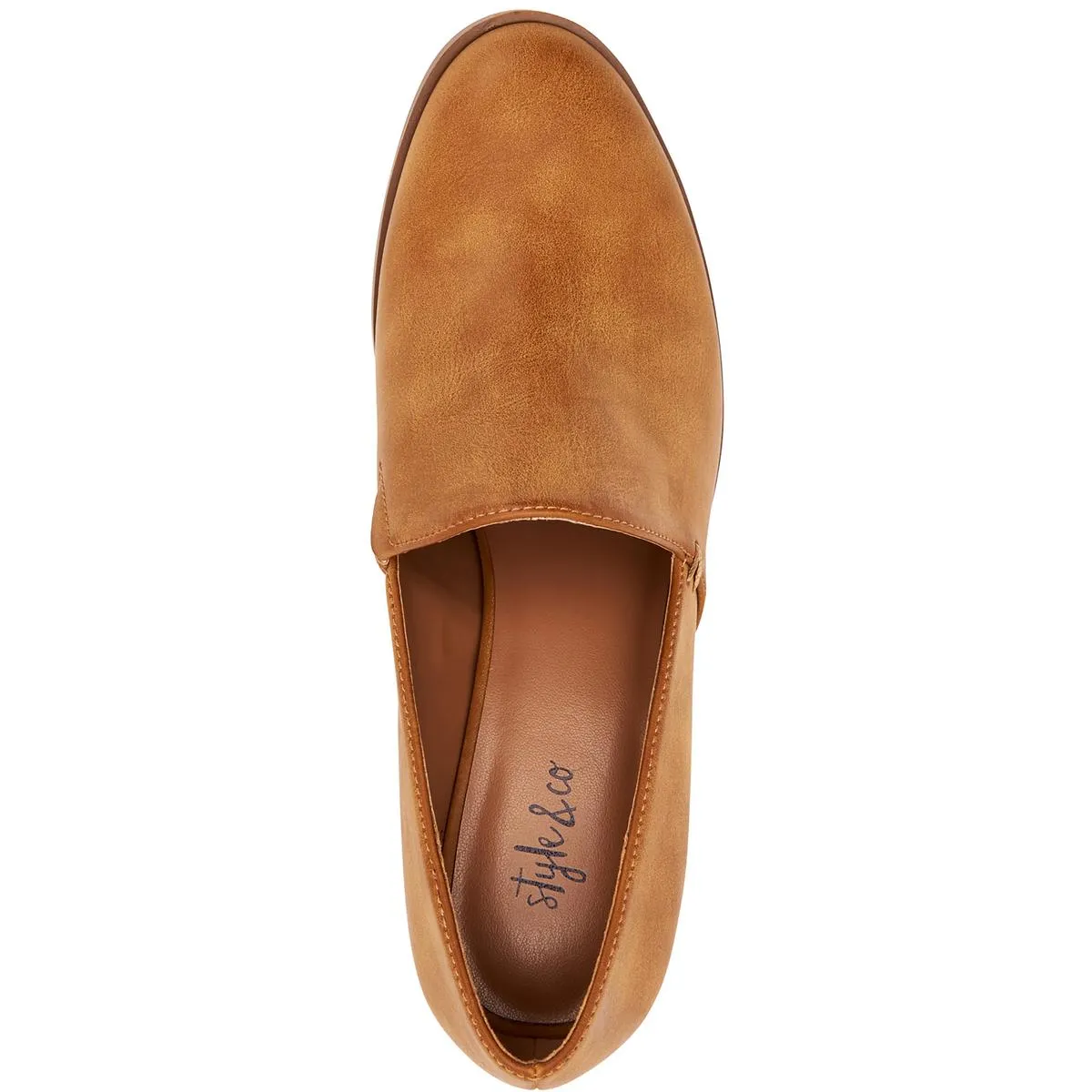 Fiskaa Womens Faux Leather Slip On Loafers