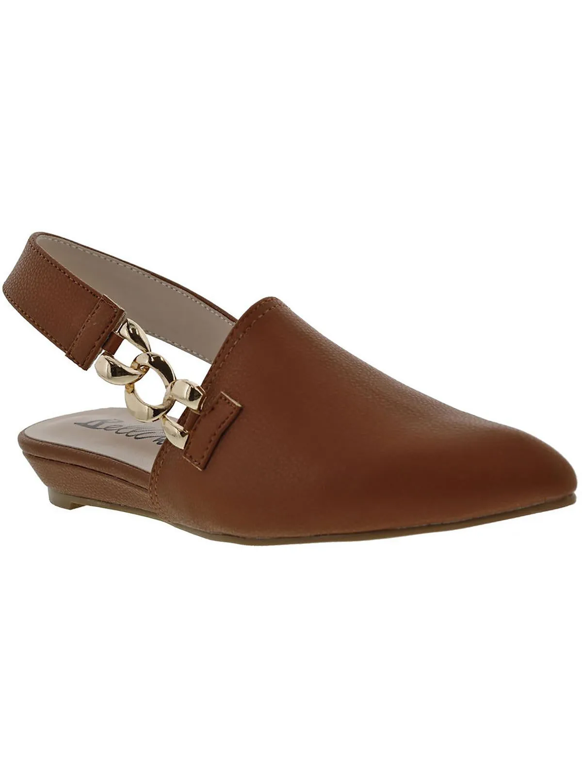 Fret Womens Ankle Strap Pointed Toe Wedge Sandals