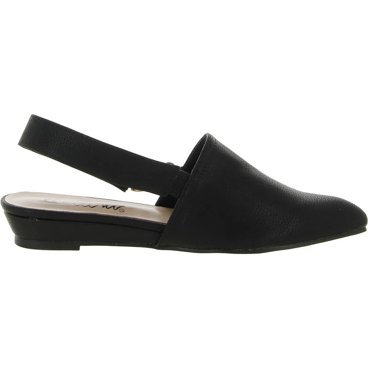 Fret Womens Ankle Strap Pointed Toe Wedge Sandals