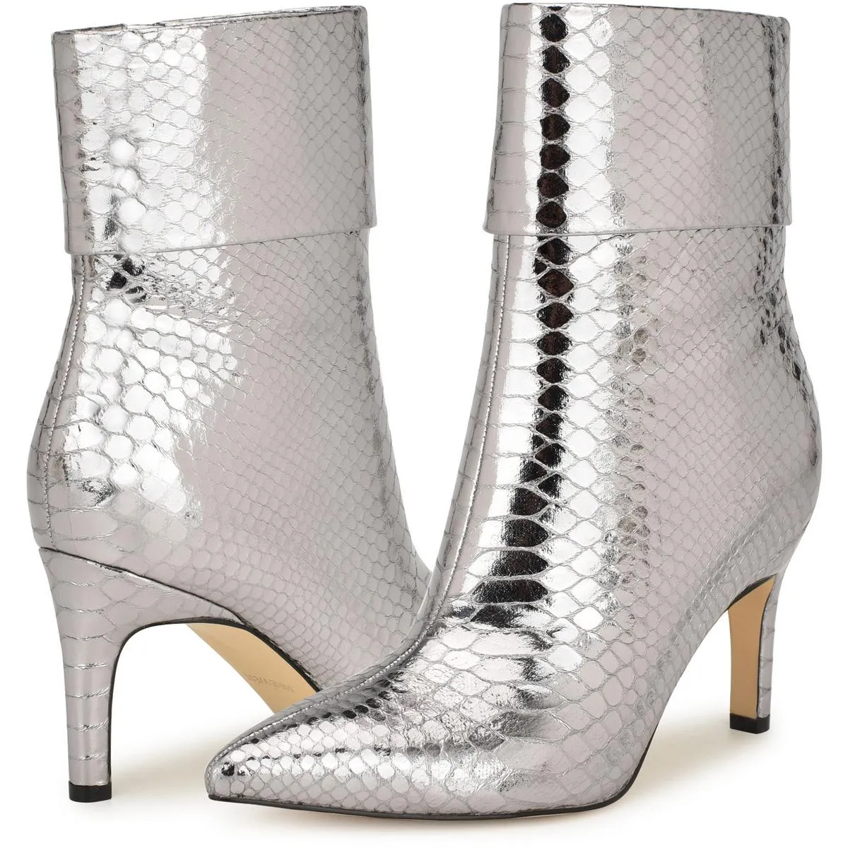 Gemms 3 Womens Faux Leather Pointed Toe Mid-Calf Boots