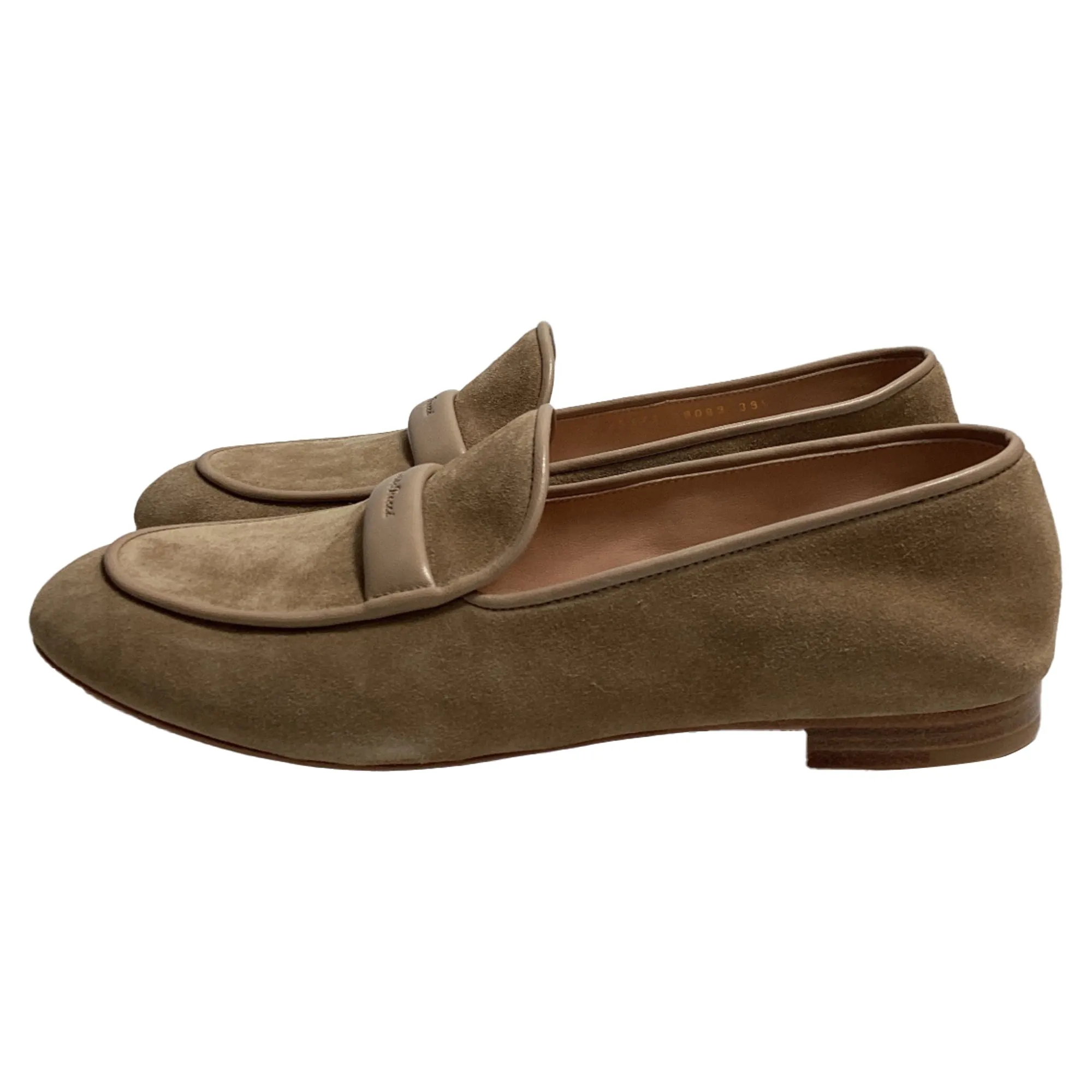 Gianvito Rossi Maxime Logo Loafers in Brown Suede