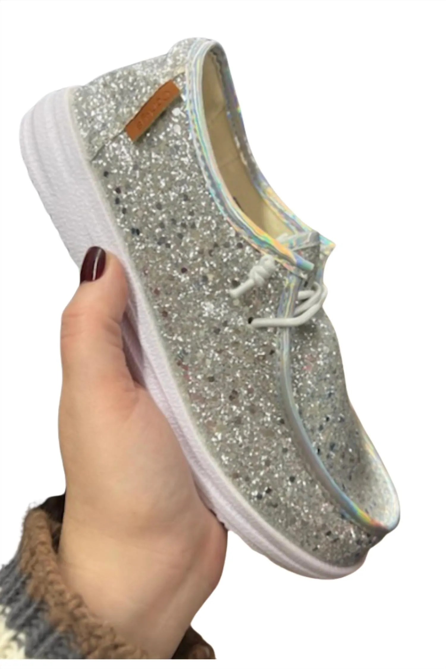 Glitter Kayak Shoes (A) In Light Blue