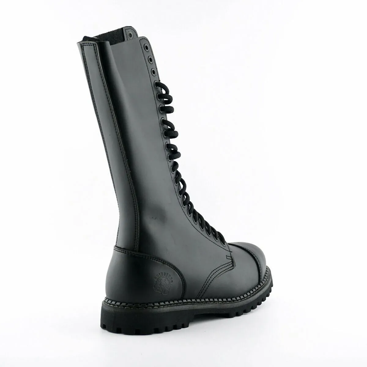 Grinders Unisex Black Punk Military Boots-King CS