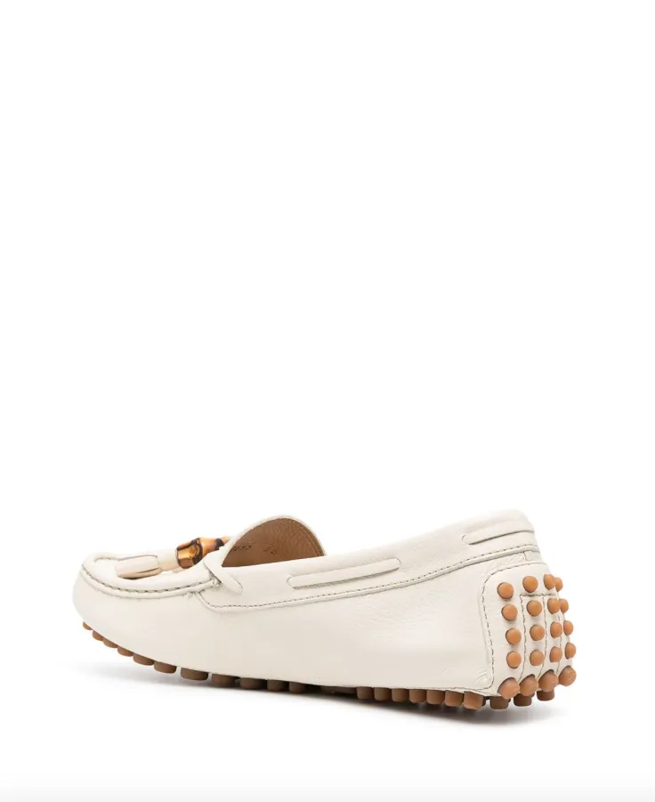 Gucci pebbled tassel loafers