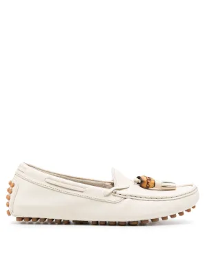 Gucci pebbled tassel loafers