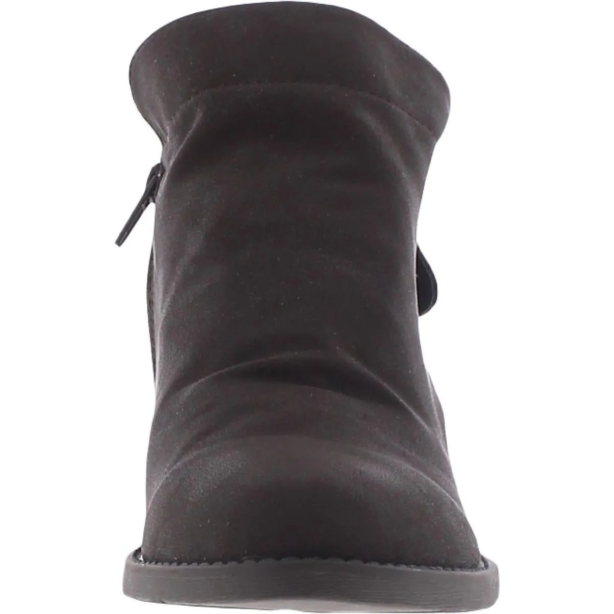 Gusto Womens 2 Side Zippers Stacked Block Heel Chelsea Boots