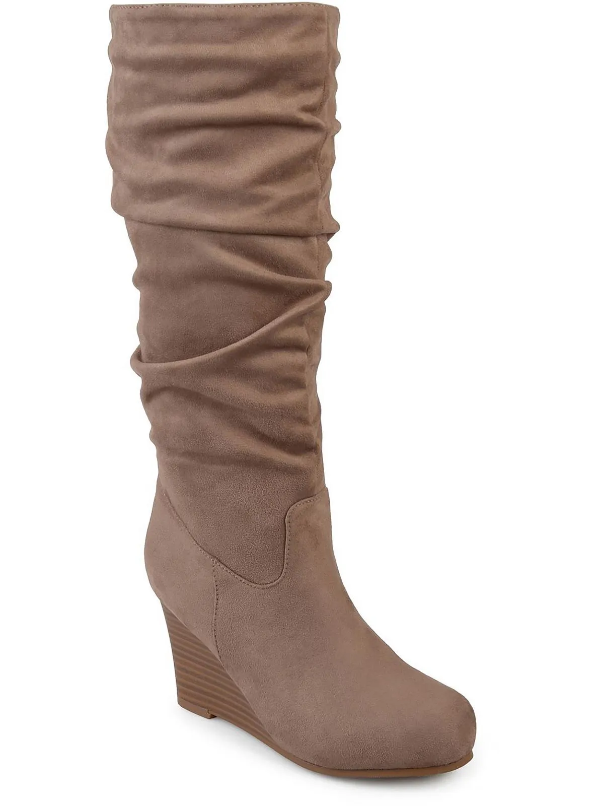 Haze Womens Faux Suede Wide Calf Mid-Calf Boots