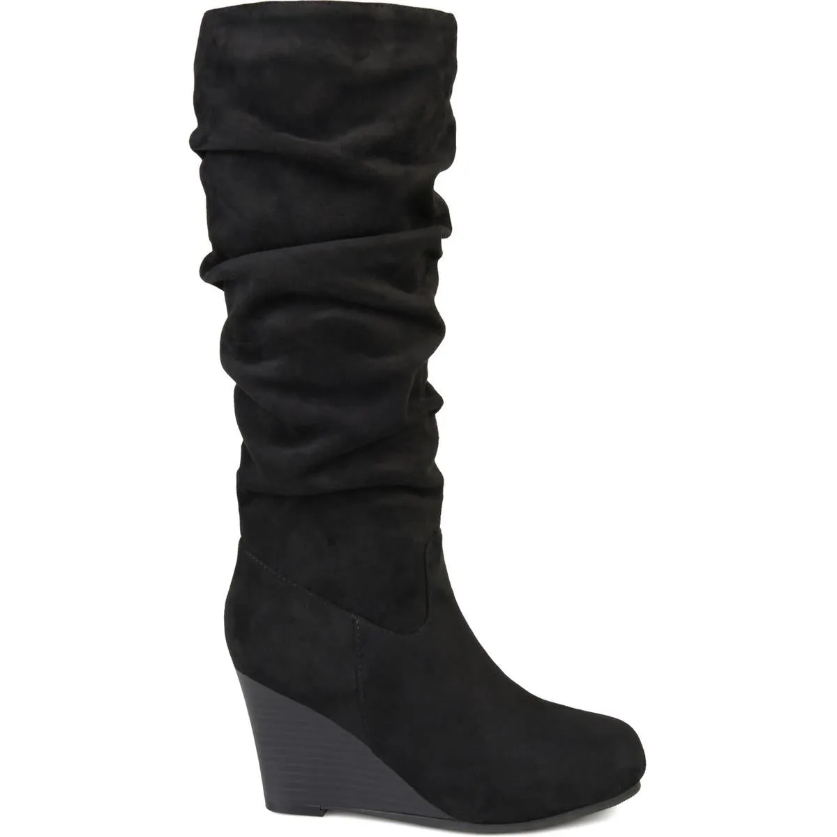 Haze Womens Faux Suede Wide Calf Mid-Calf Boots