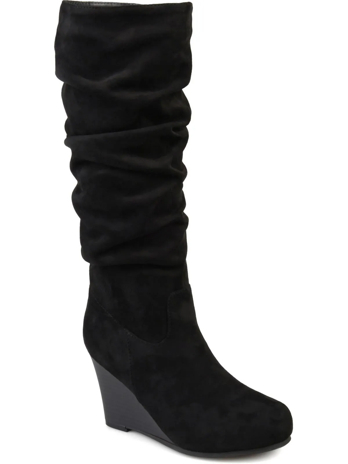 Haze Womens Faux Suede Wide Calf Mid-Calf Boots