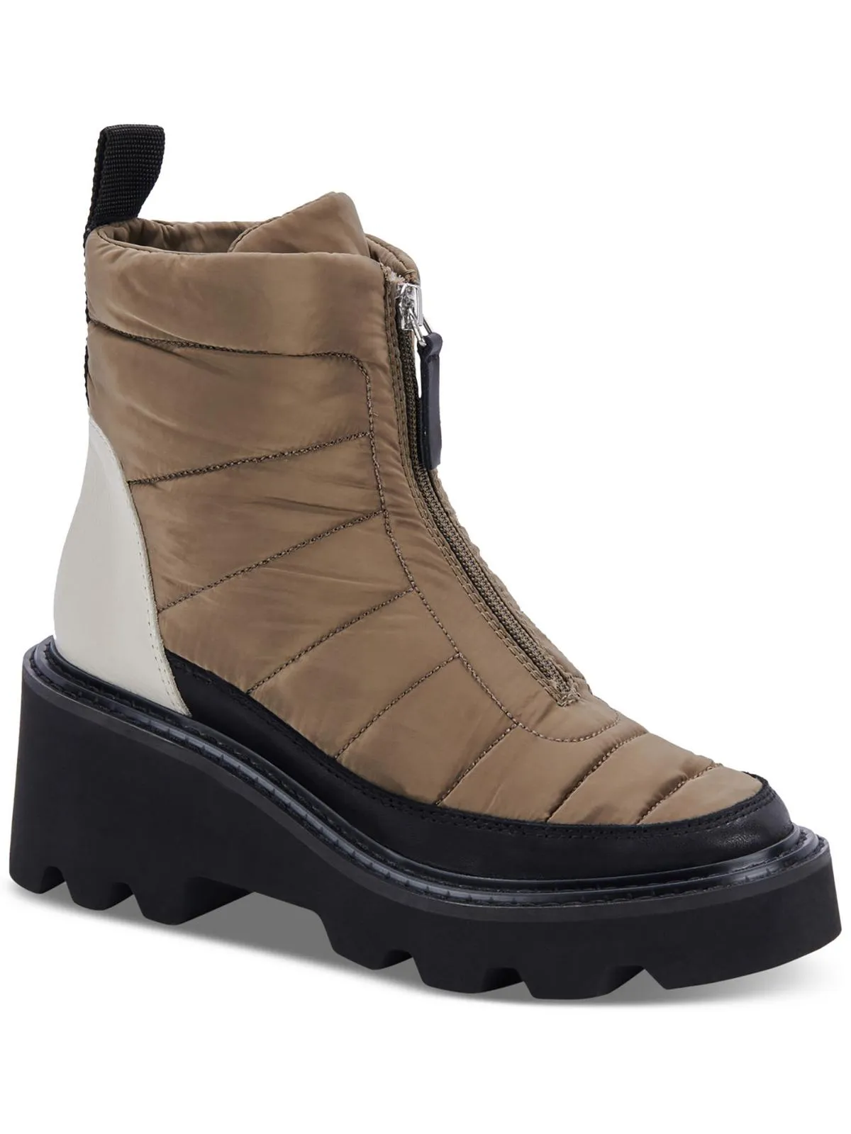 Helki Womens Quilted Platform Wedge Boots