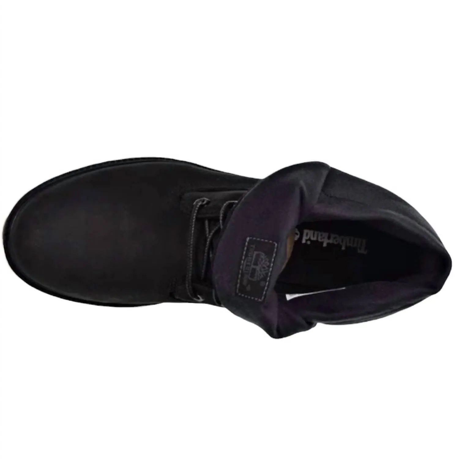 Heritage Roll Top Boots In Black Nubuck