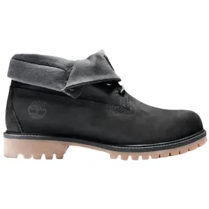 Heritage Roll Top Boots In Black Nubuck