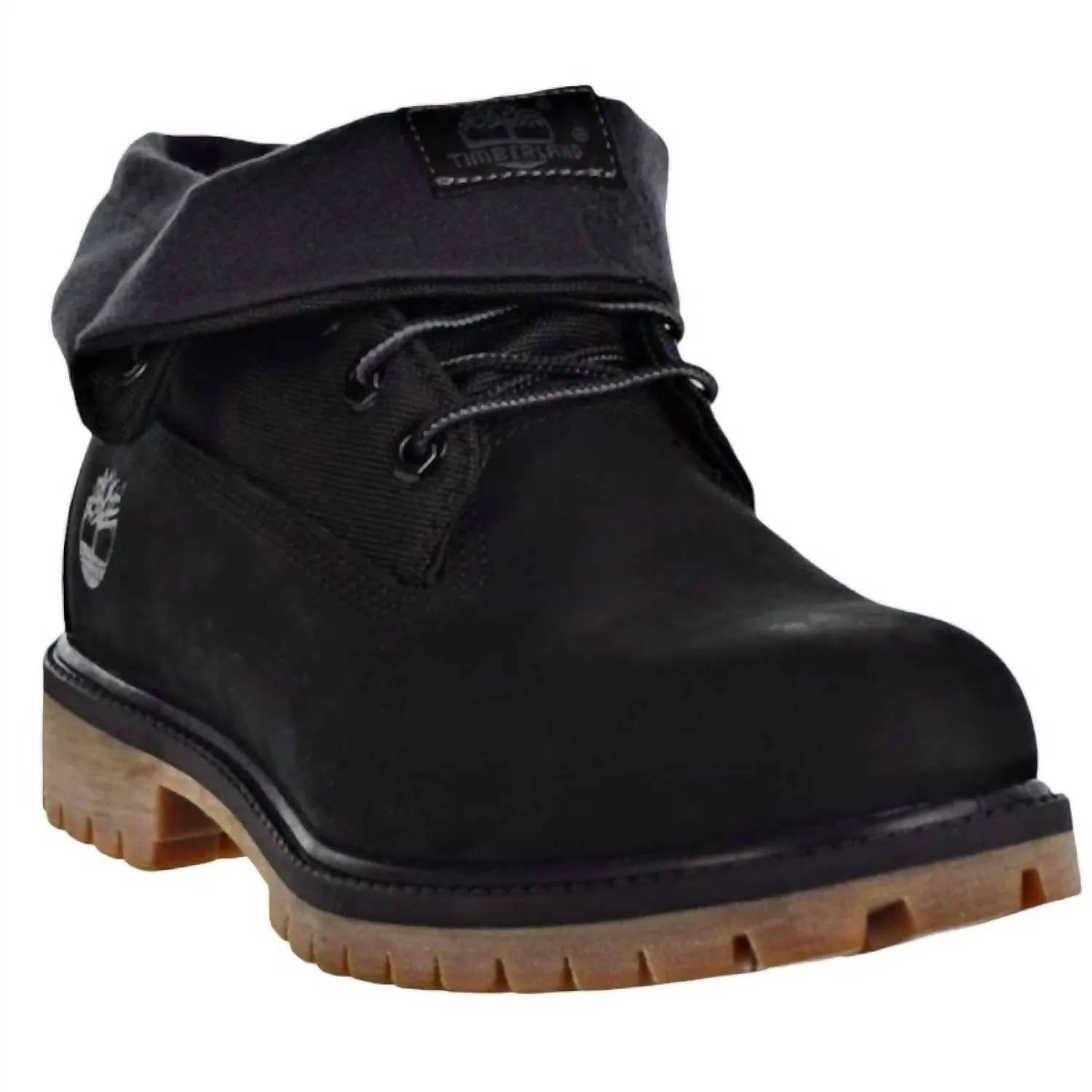 Heritage Roll Top Boots In Black Nubuck