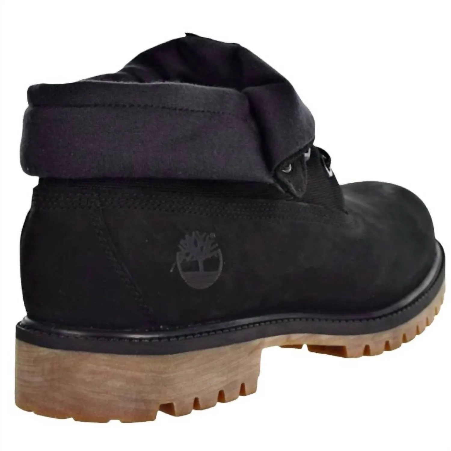 Heritage Roll Top Boots In Black Nubuck