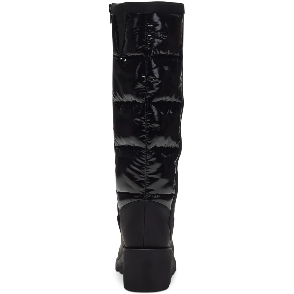 Hiliah Womens Patent Puffy Knee-High Boots
