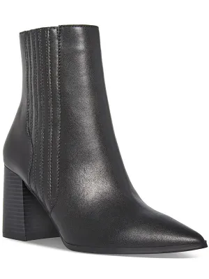 Iconic Womens Leather Pointed Toe Booties
