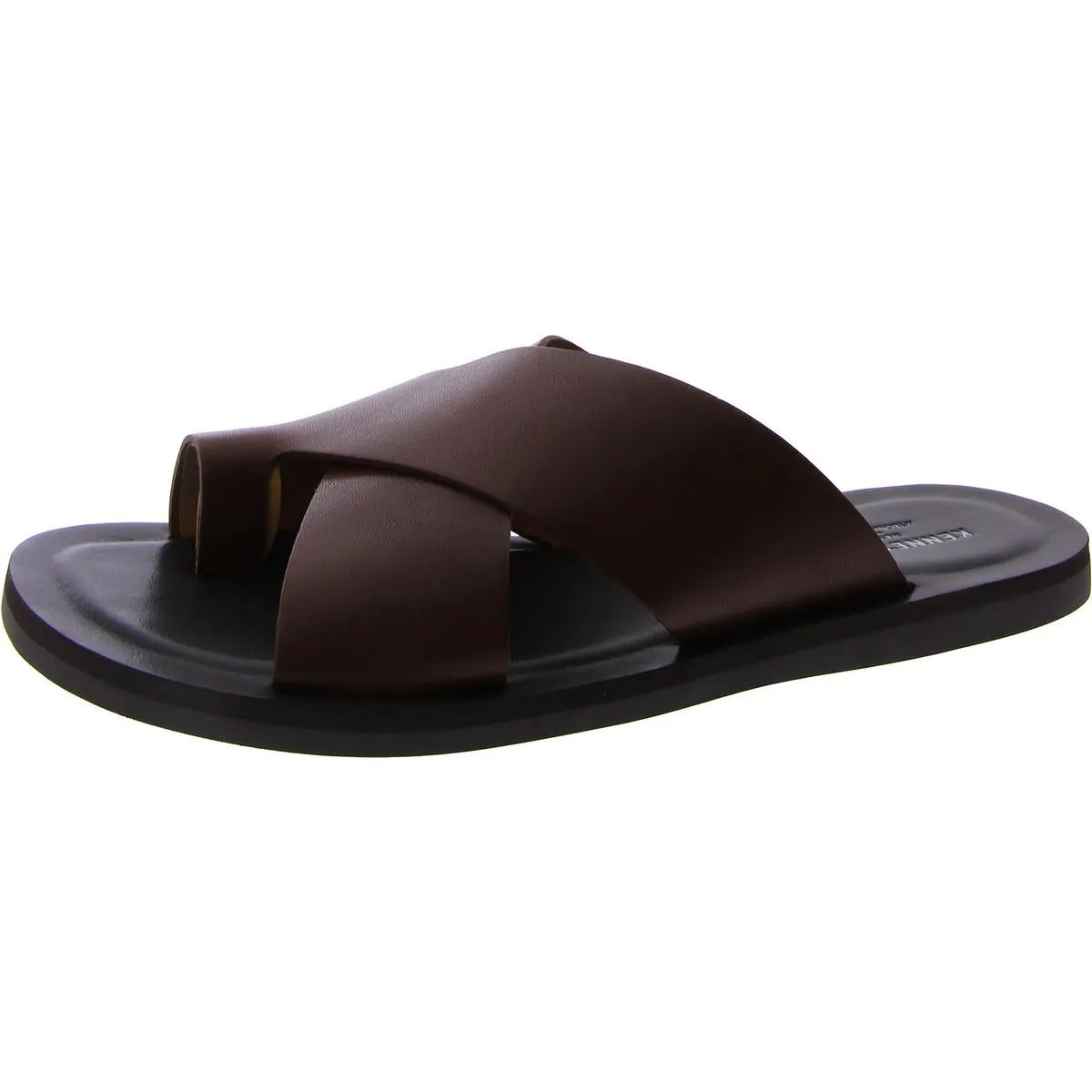 Ideal Mens Leather Slip On Slide Sandals