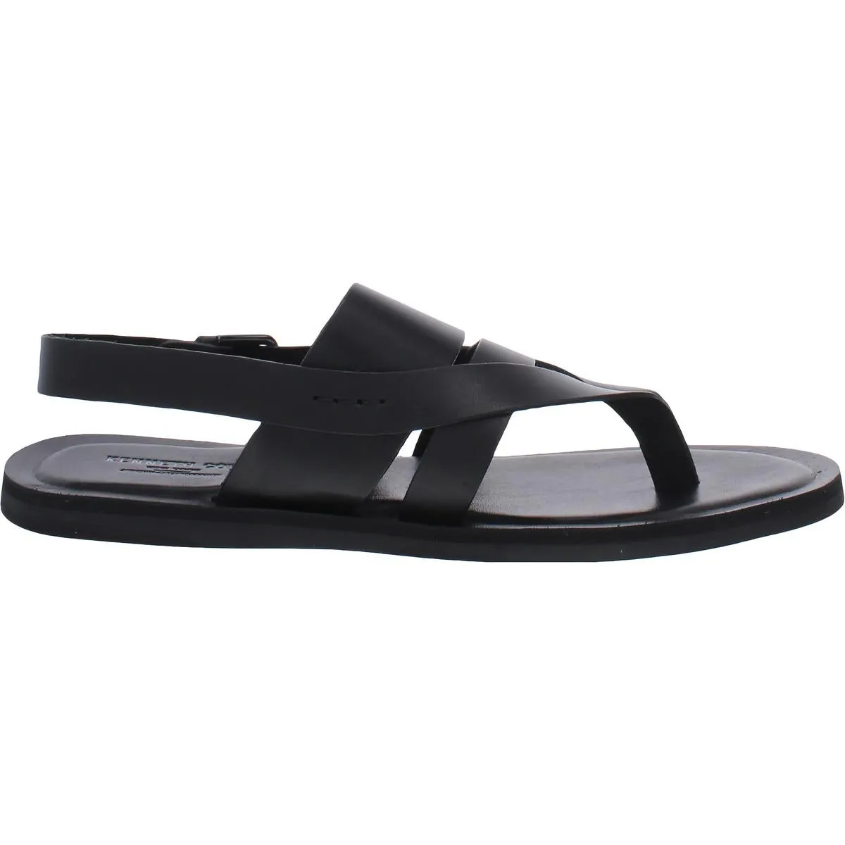 Ideal Mens Leather Slip On Slide Sandals
