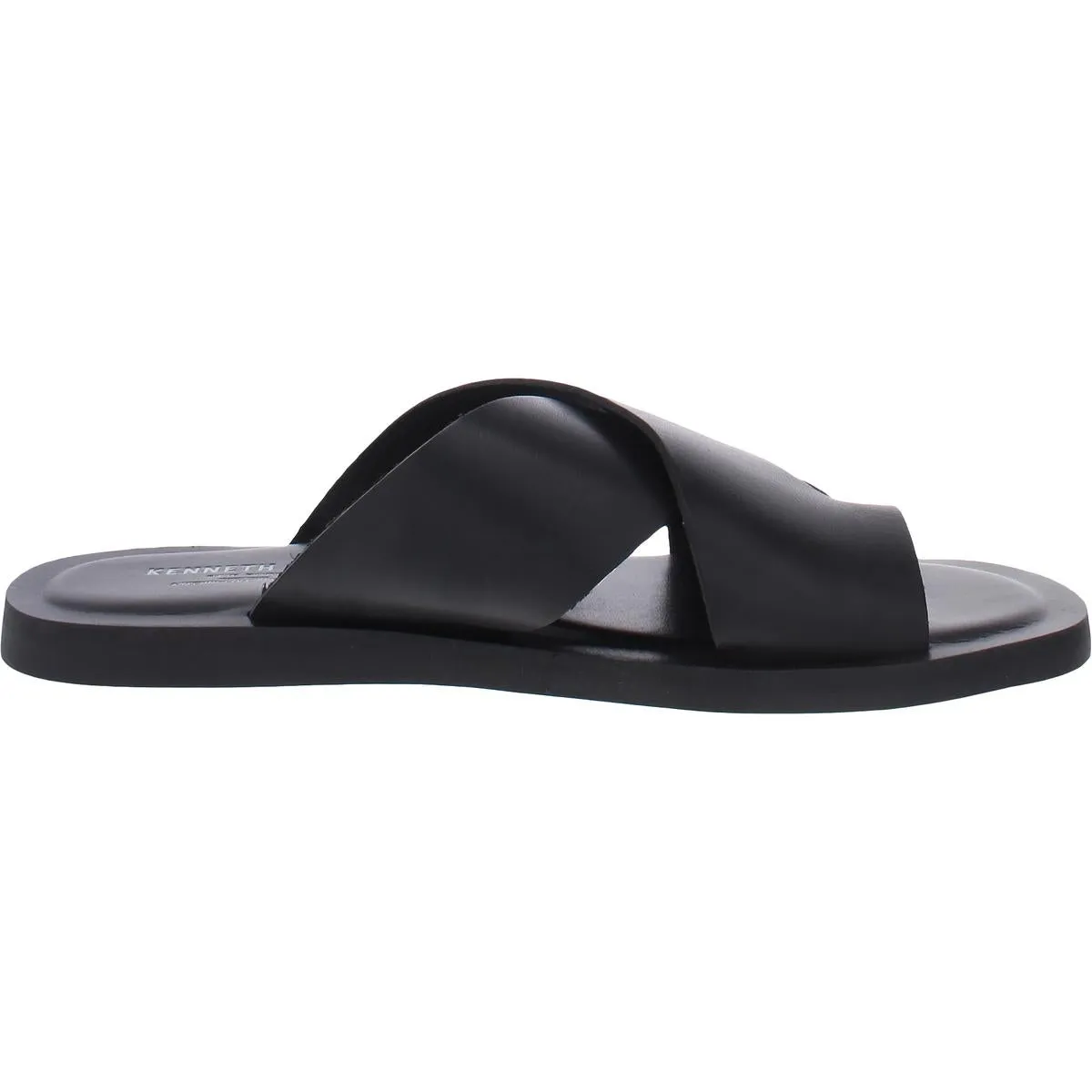 Ideal Mens Leather Slip On Slide Sandals