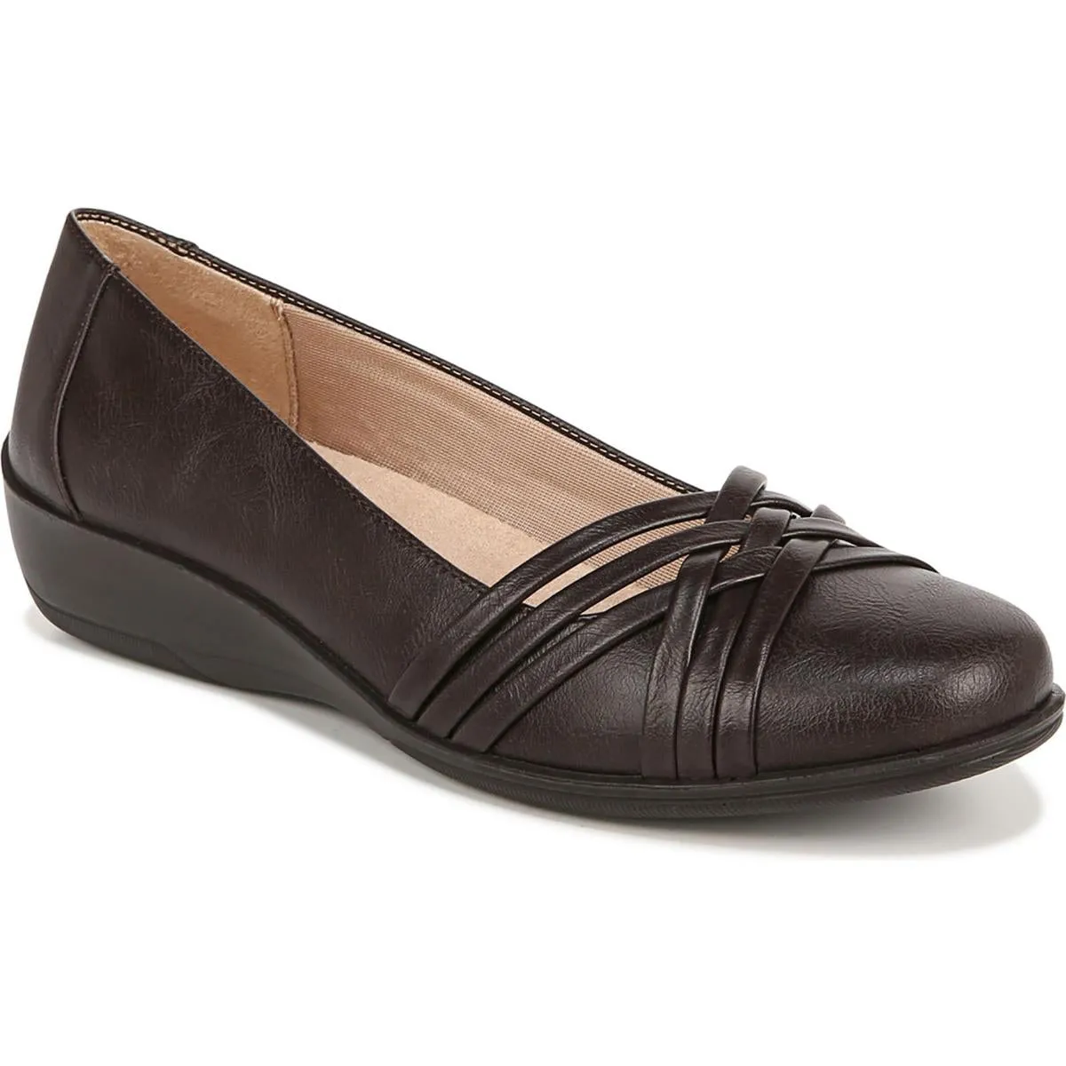 Incredible Womens Faux Leather Slip On Ballet Flats