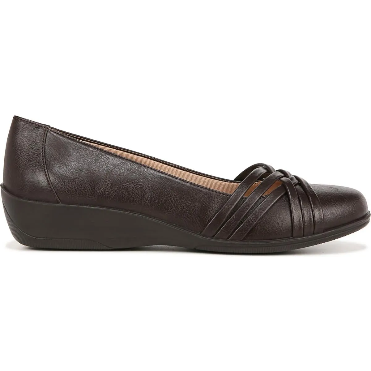 Incredible Womens Faux Leather Slip On Ballet Flats