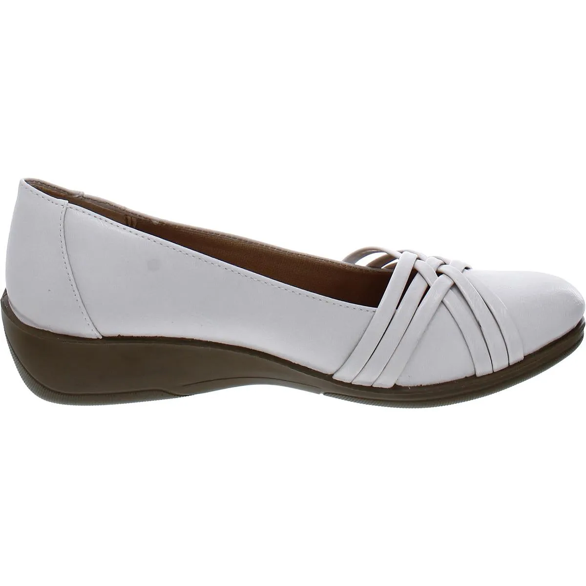 Incredible Womens Faux Leather Slip On Ballet Flats