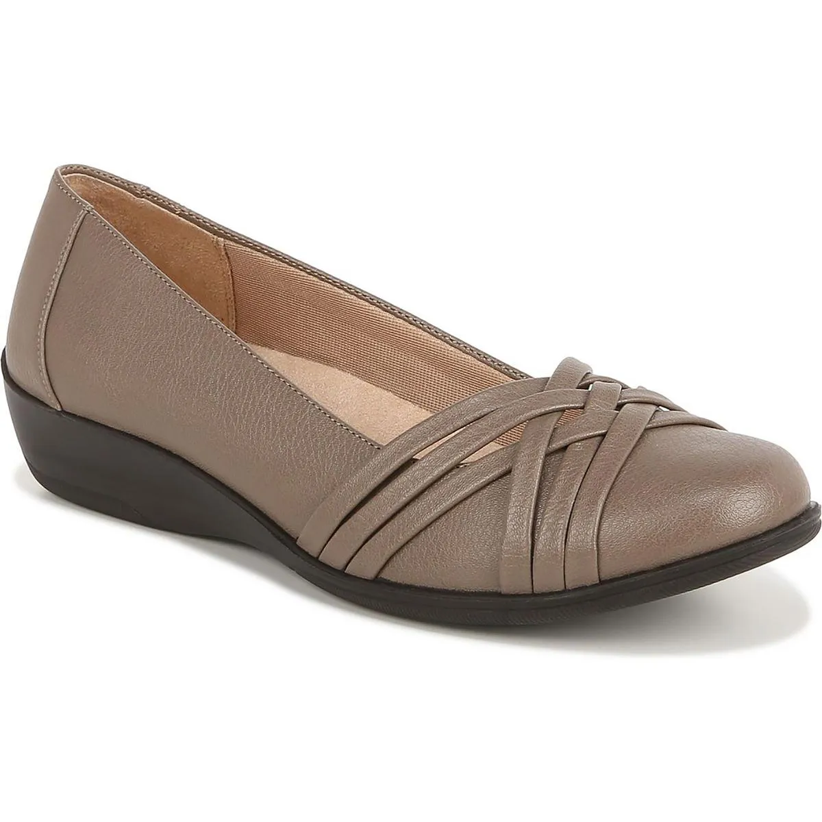 Incredible Womens Faux Leather Slip On Ballet Flats