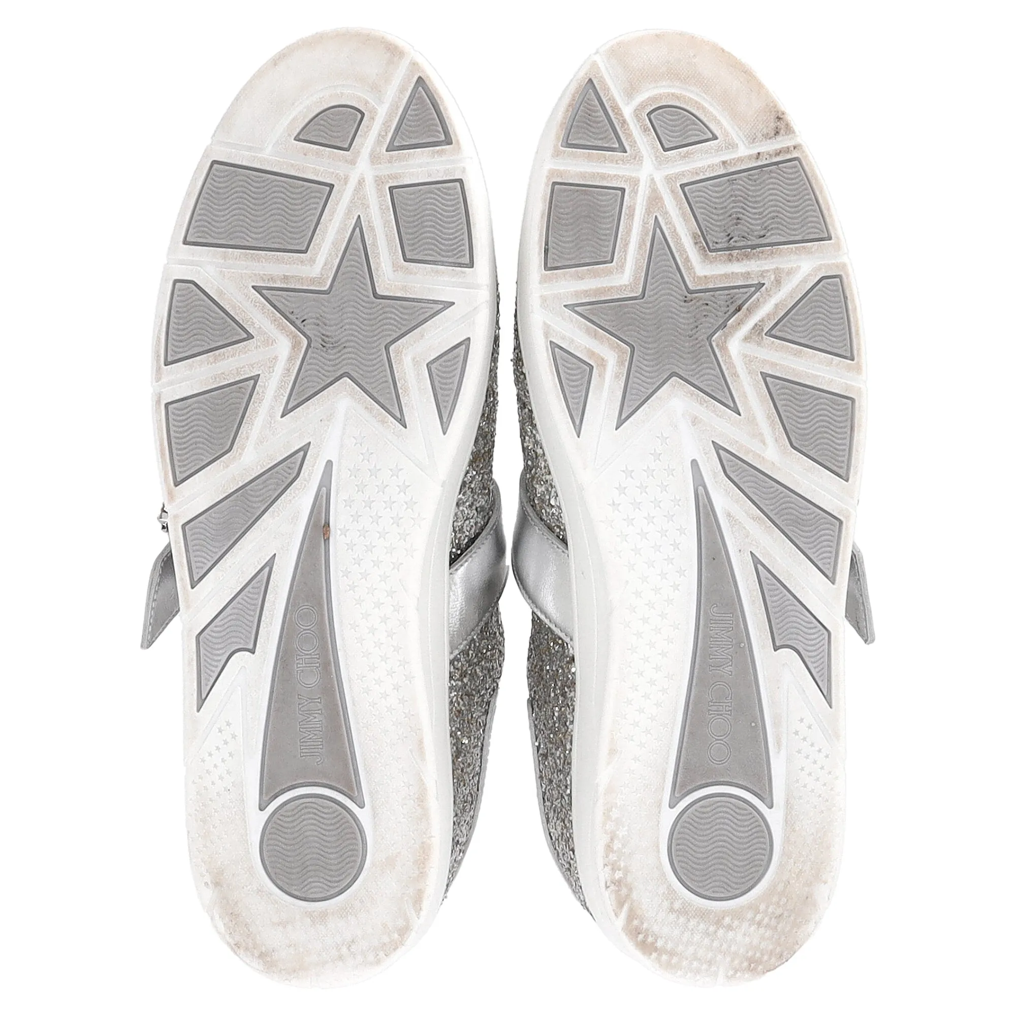 Jimmy Choo Osaka Sneakers in Silver Glitter