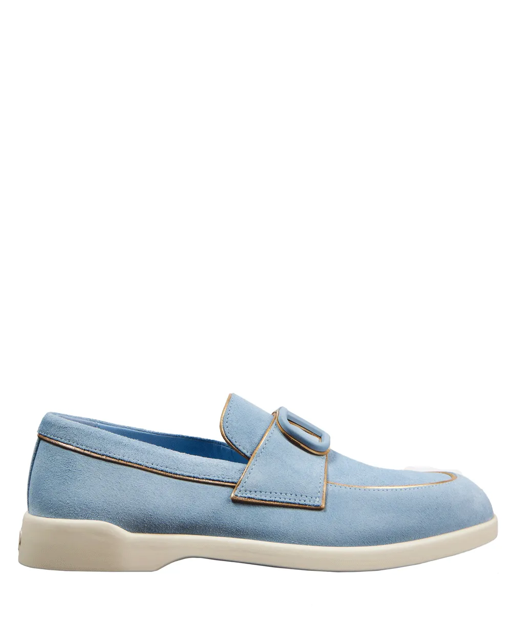 Leisure Flows Suede Loafer in Popeline Blue