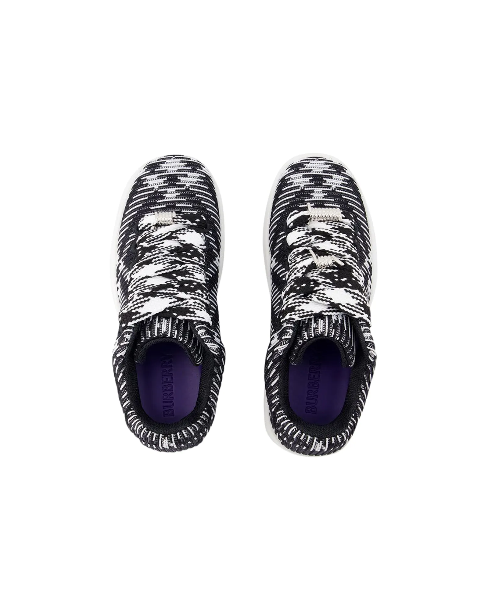 LF Box Knit Sneakers - Burberry - Synthetic - Black